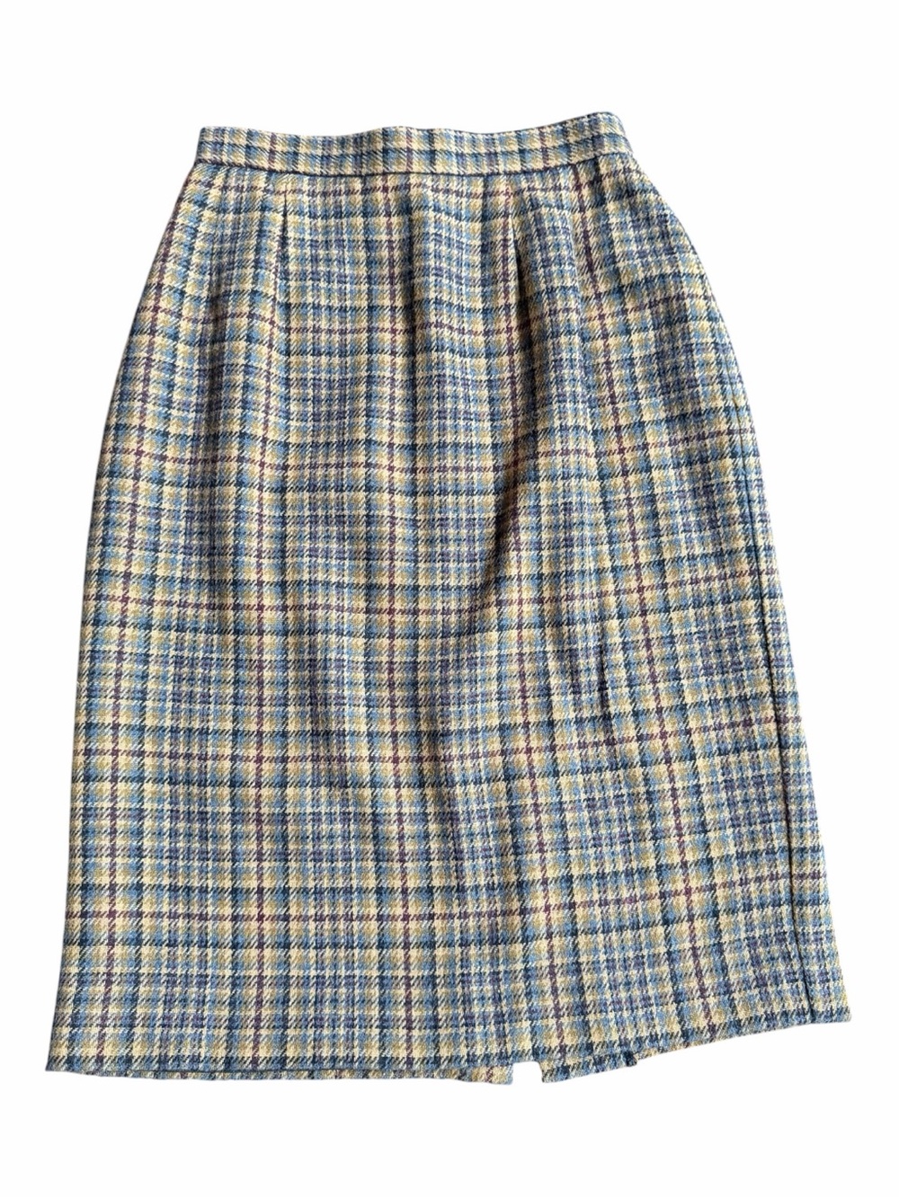 NWOT Late 80s/90s Worthington Lined‎ Wool Blend Tartan Plaid Midi Pencil Skirt